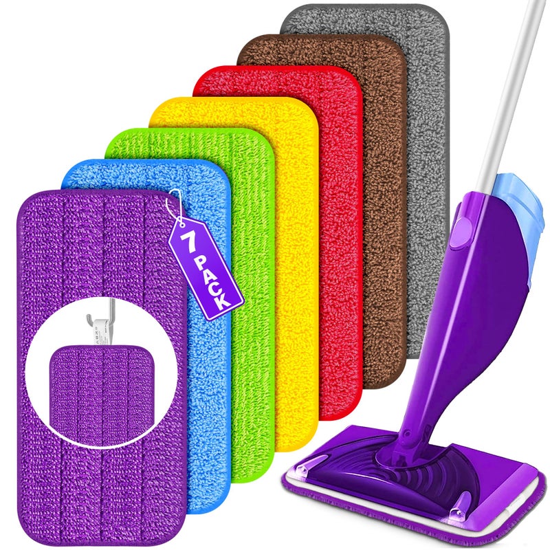 FORSPEEDER Reusable Mop Pads for Swiffer WetJet, Wet Pads Refills for 12'' Spray Mop, Microfiber Refill Machine Washable Up to 100+ Floor Cleaning for All Kinds of Floor Types, 7 Pack - Image 1